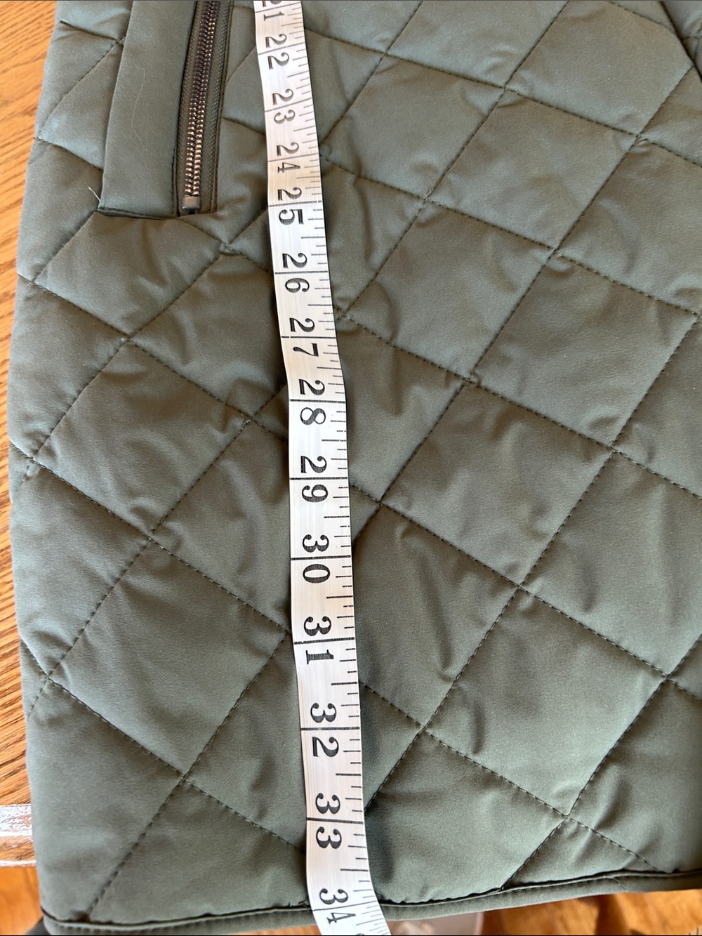 Nautica Quilted Hooded Coat in Olive - Picture 7 of 10